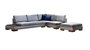 Atelier Del Sofa Tulip Sofá Esquinero Derecho con Puf - Gris Oscuro